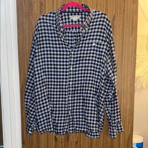 Orvis Men's Blue Checkered Shirt